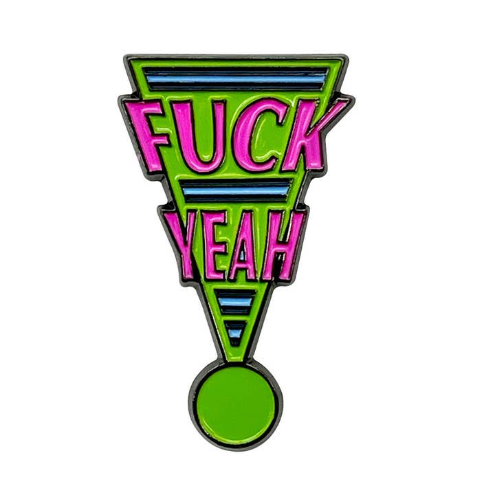 Fabdaz – wholesale Lapel pin/button – Fuck Yeah Enamel Pin with Metal Frame