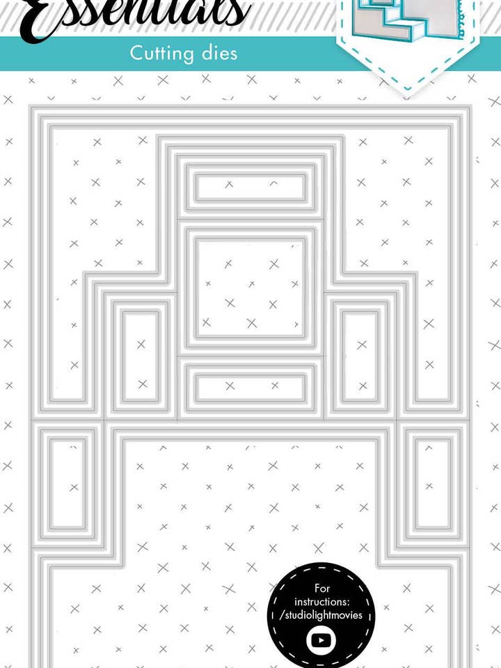 Fustella da taglio SL Blok Build Up Cardshape Essentials 142x202x1mm 1 pz nr.123 per la vendita all'ingrosso da parte di Ecstasy Crafts Distributing