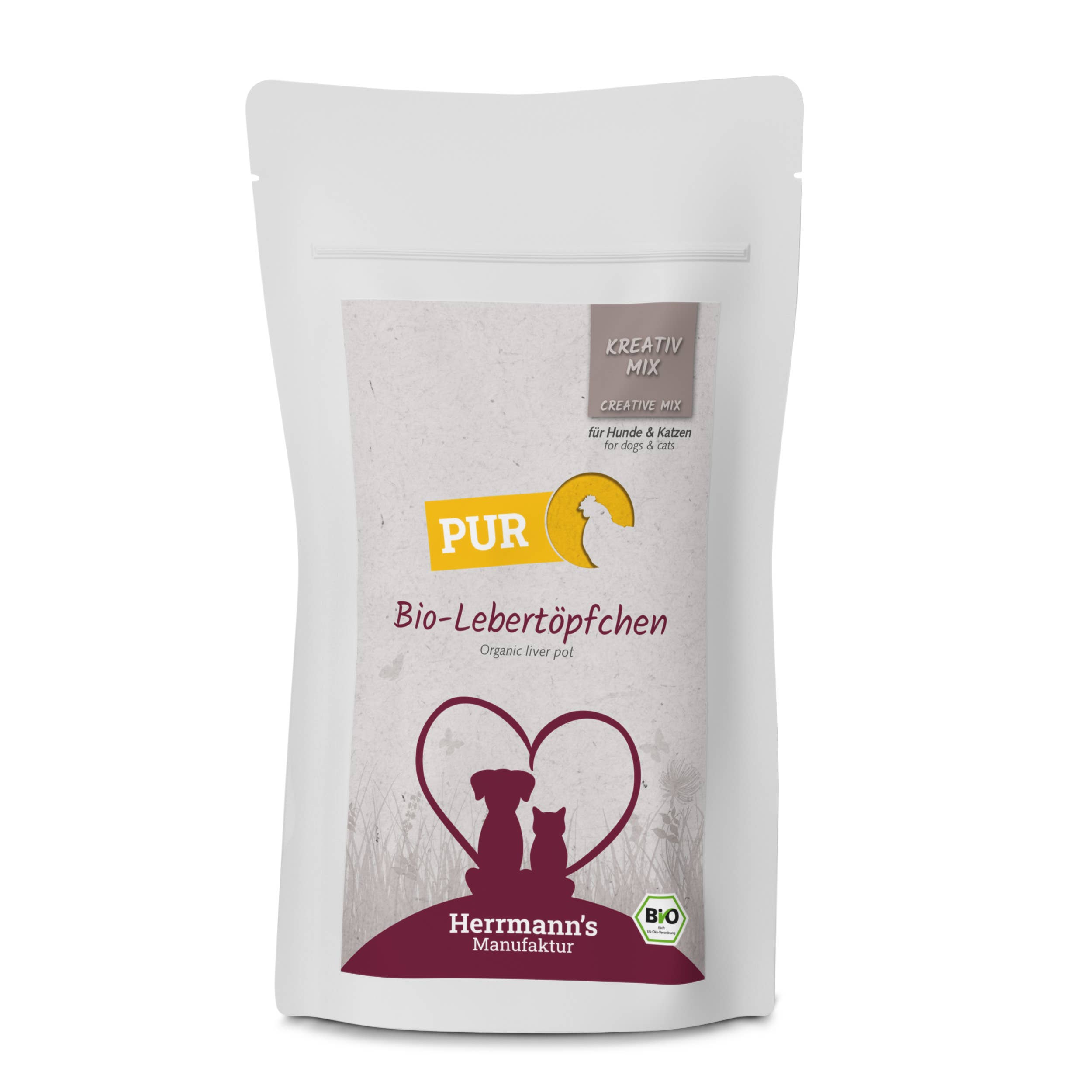 Finest Petfoods - Wholesale Pet Food - Dog - Herrmanns BIO CREATIVE Poultry Liver 100 gr.0