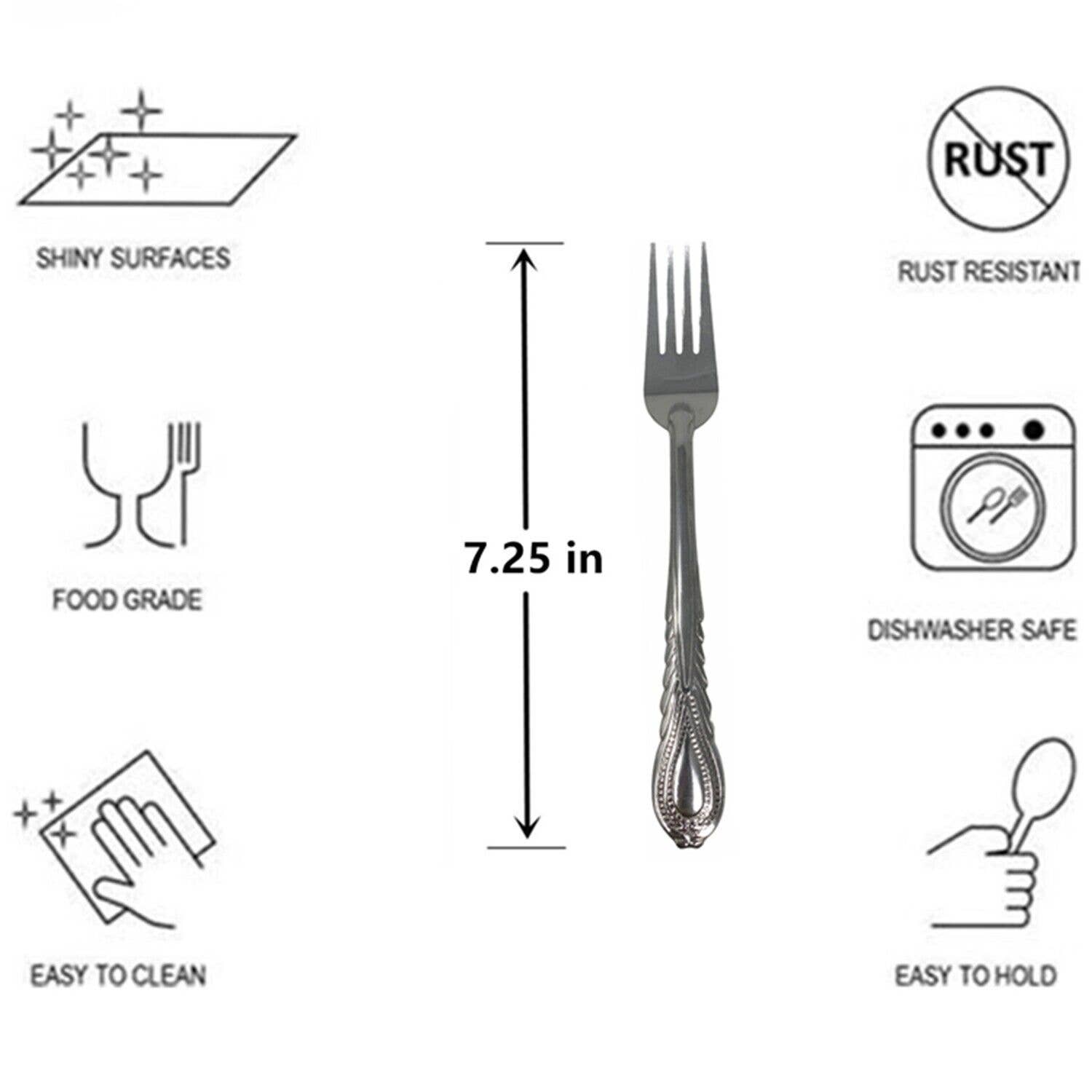 Tsyware - Wholesale Flatware Set - Stainless Steel Dinner Forks Flatware Tableware Kitchen Set1