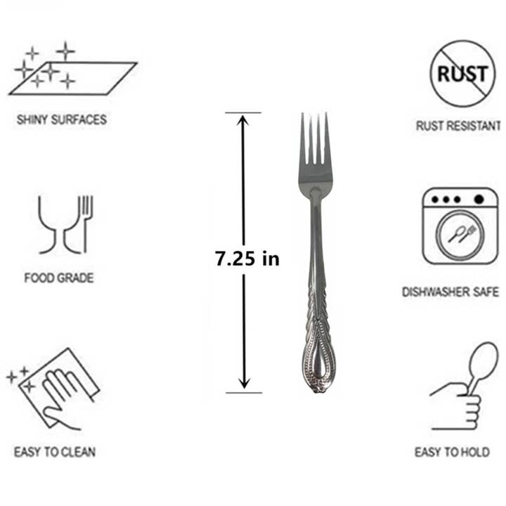 Tsyware - Wholesale Flatware Set - Stainless Steel Dinner Forks Flatware Tableware Kitchen Set1
