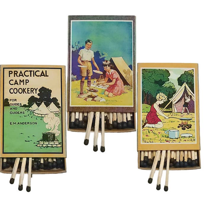 Superior Dry Goods - Wholesale Matches - "Camp Cookin'" Handmade Decorative Matchbox Lot