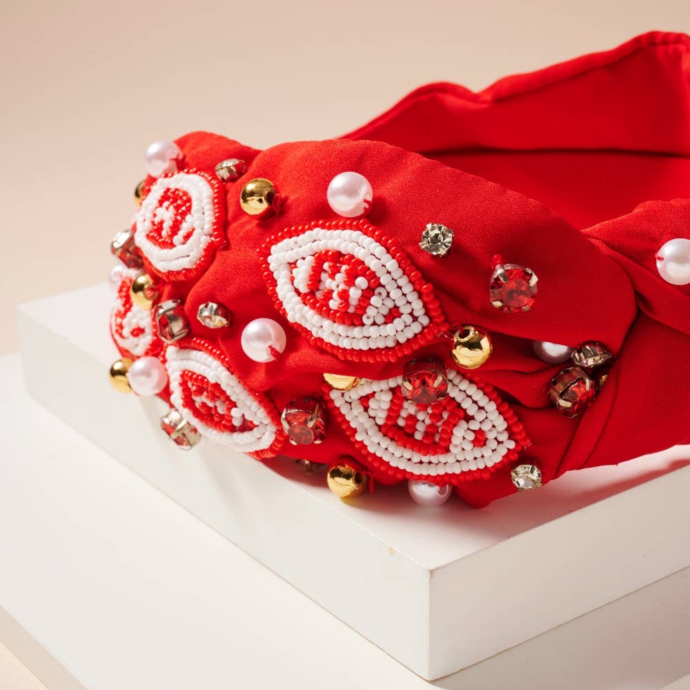 Frem - Wholesale Fashion Headband - Women's - Gameday Pearls and Seed Beads Headband23