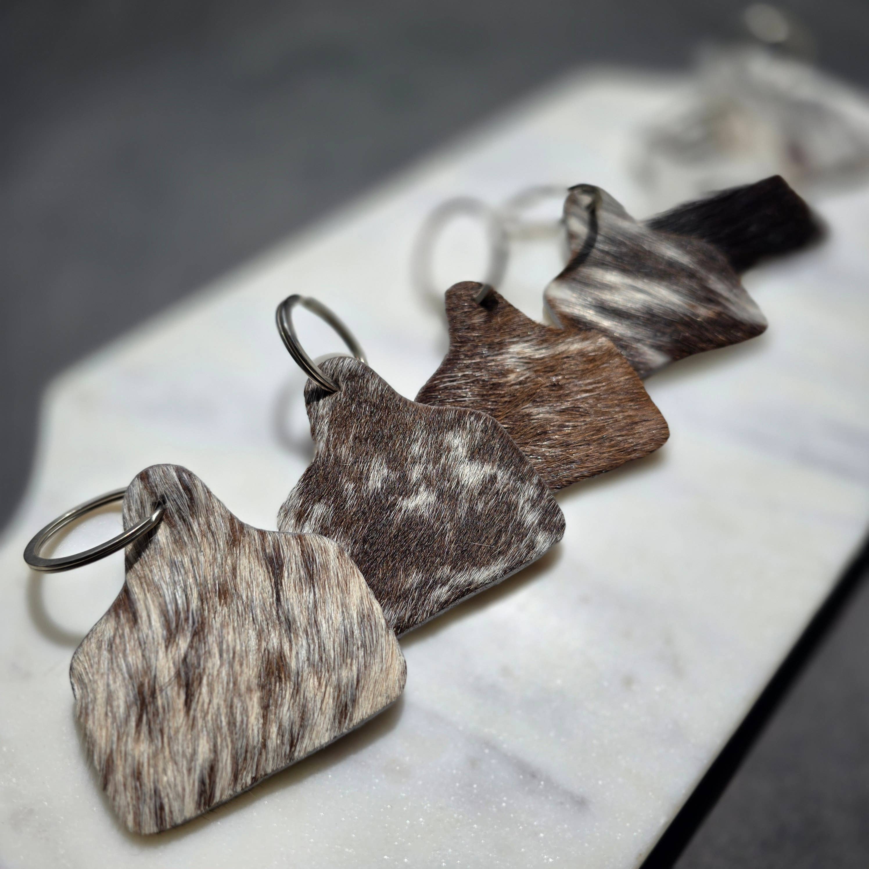 Ranchers Closet – wholesale Nyckelring - Unisex – 10 st. Nyckelring av kohud – Äkta kohud med hår7