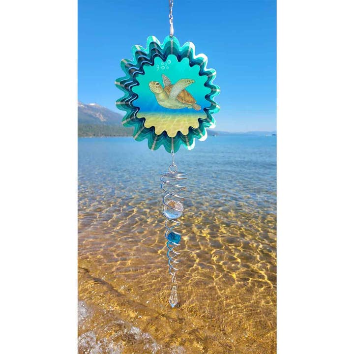 Spinfinity Designs - Wholesale Wind Spinner - Animated Sea Turtle - Mini Set Wind Spinner