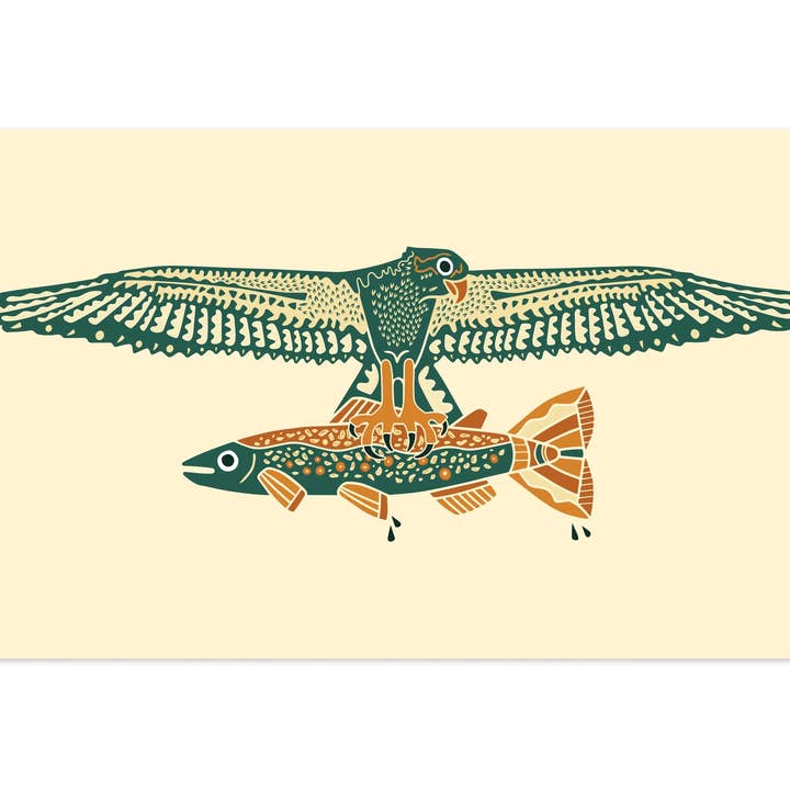 Fiskgjuse och byte tryck för wholesale av Woosah Outfitters