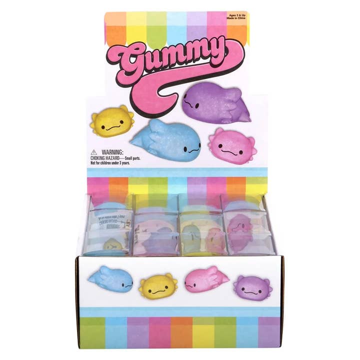JSBlueRidge Toys - Wholesale Fidget Toy - Kids - Axolotl Gummy Squeezy Fidget Kids Toy- Assorted3