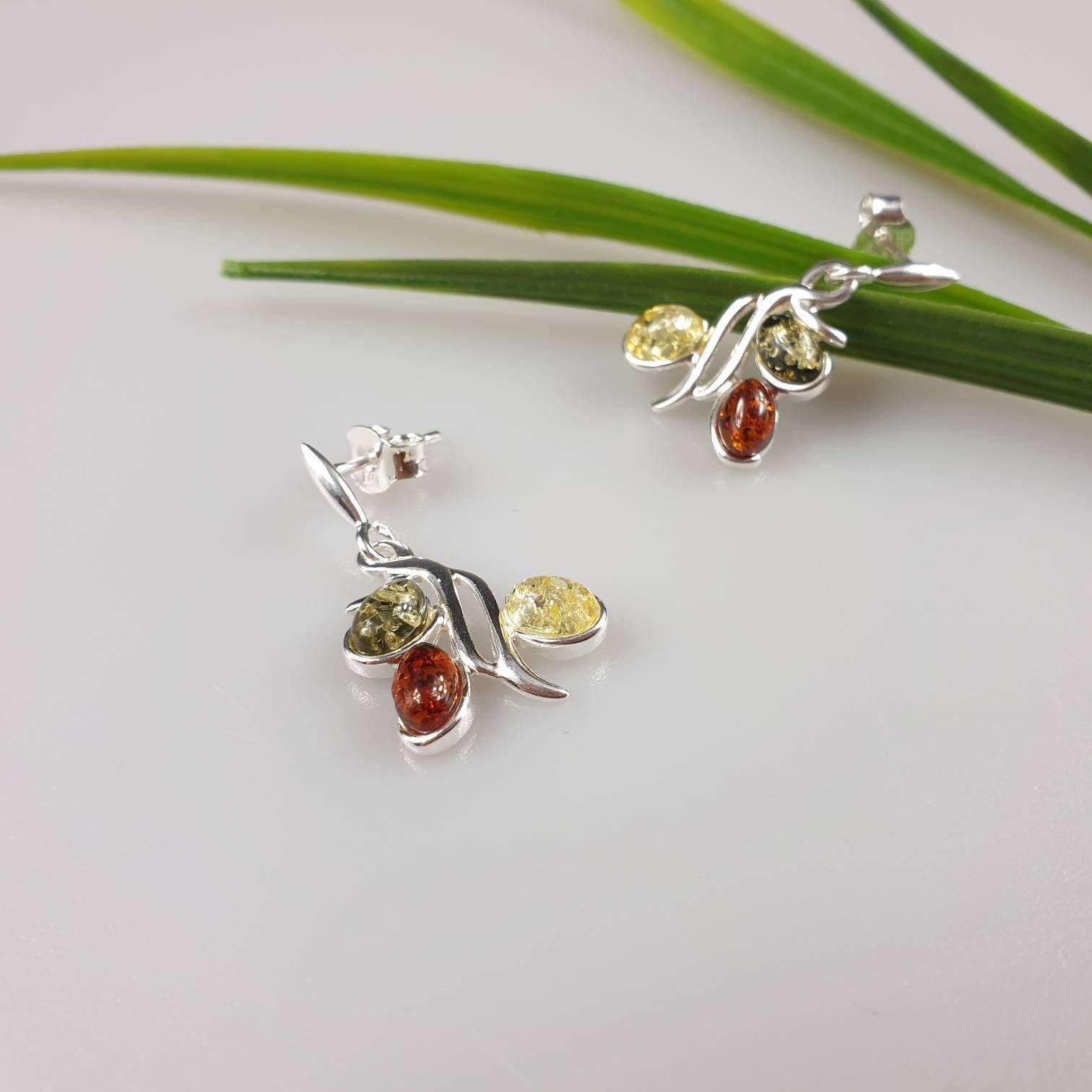 AmberLithuania - Wholesale Dangle Earrings - Amber earring. Silver earrings. Small elegant Amber3