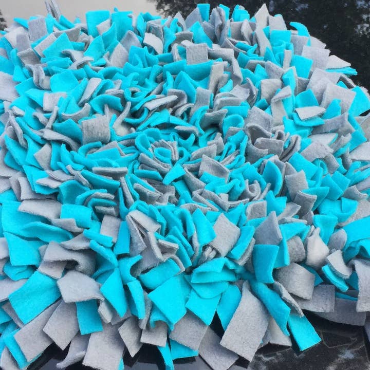 Aqua/Dark Grey Snuffle Mat/Pet Nose Work Forrageamento Escolha o seu tamanho Escolha o seu tamanho por atacado de Life’s A Treasure Mat