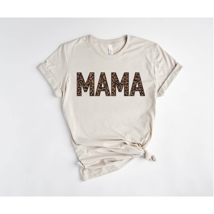 Maglietta Mama con stampa leopardata per la vendita all'ingrosso da parte di Missery and Co.