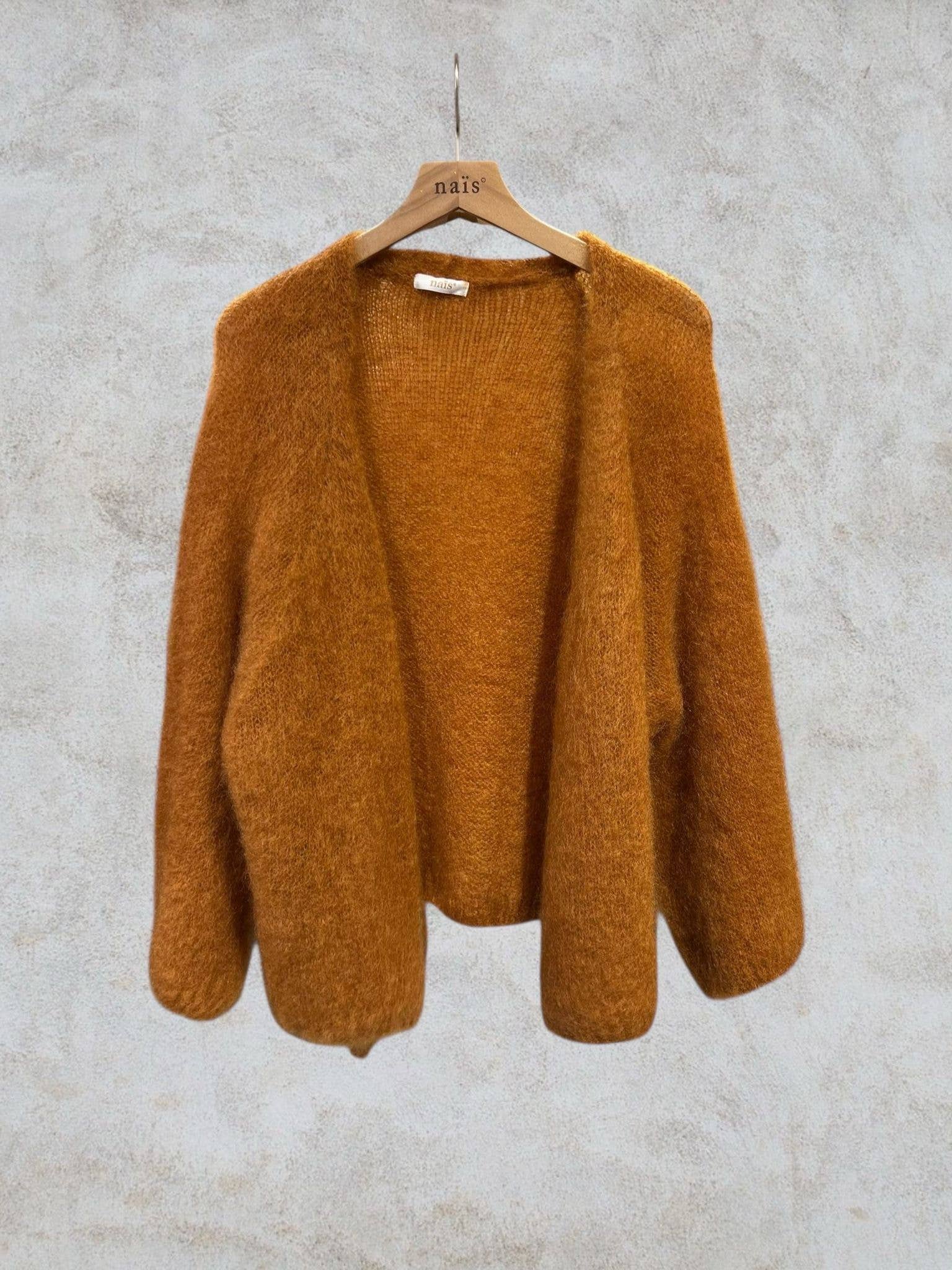 NAÏS PARIS - Venta al por mayor Cárdigan - Mujer - Cárdigan suelto de longitud media en 80 % kid mohair9