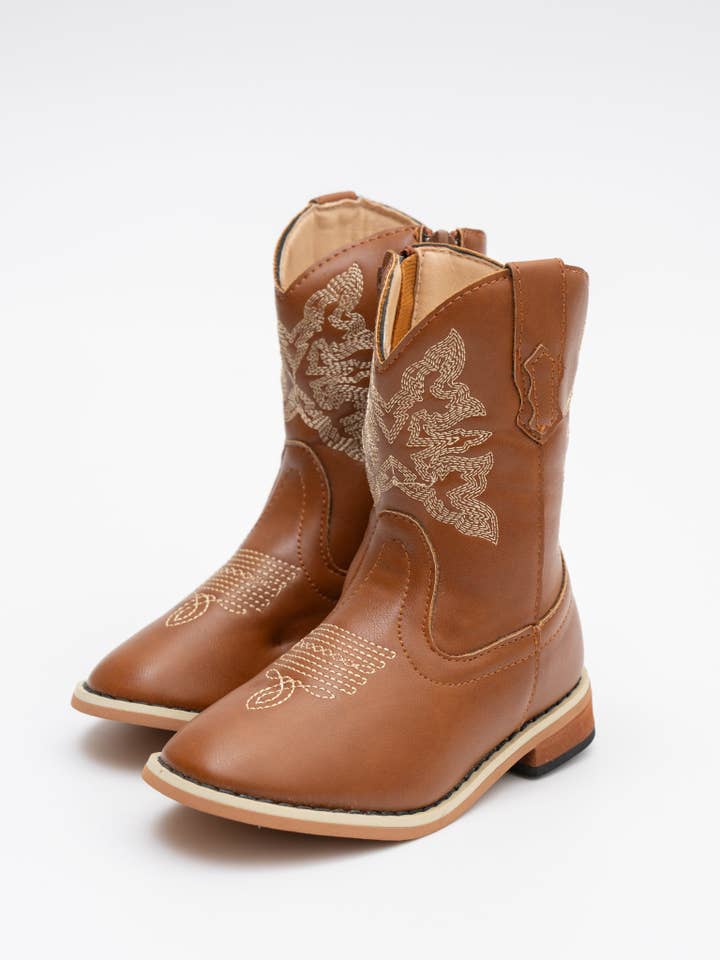 Marie Nicole Clothing - Wholesale Boots - Kids - Kids' Unisex Brown Cowboy Boots