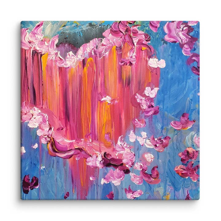Sharing What is in My Heart Canvas Print - 12" x 12" for wholesale by StudioTumazi Merchandise