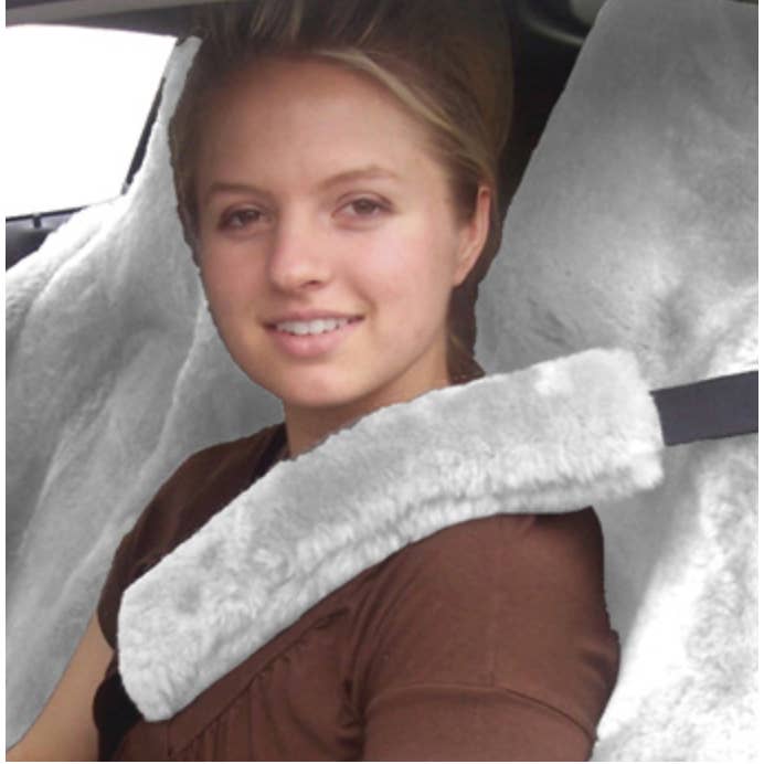 SuperLamb Footwear - Wholesale Car Decorative Charm - Women’s - Sheepskin Seat Belt Covers6