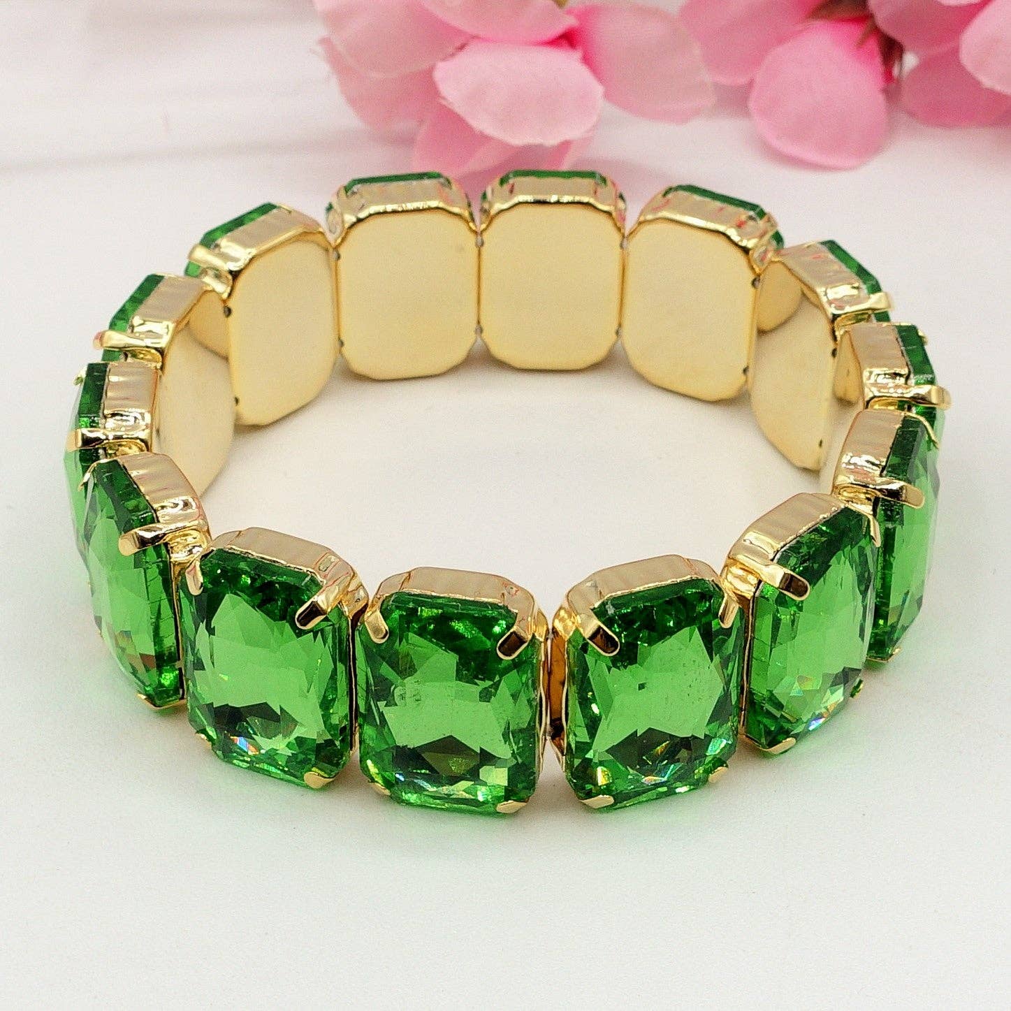 Daemon srls - Wholesale Bangle Bracelet - MARGOT - Bracciale Elasticizzato con pietre sfaccettate - LUCE COLLECTION7