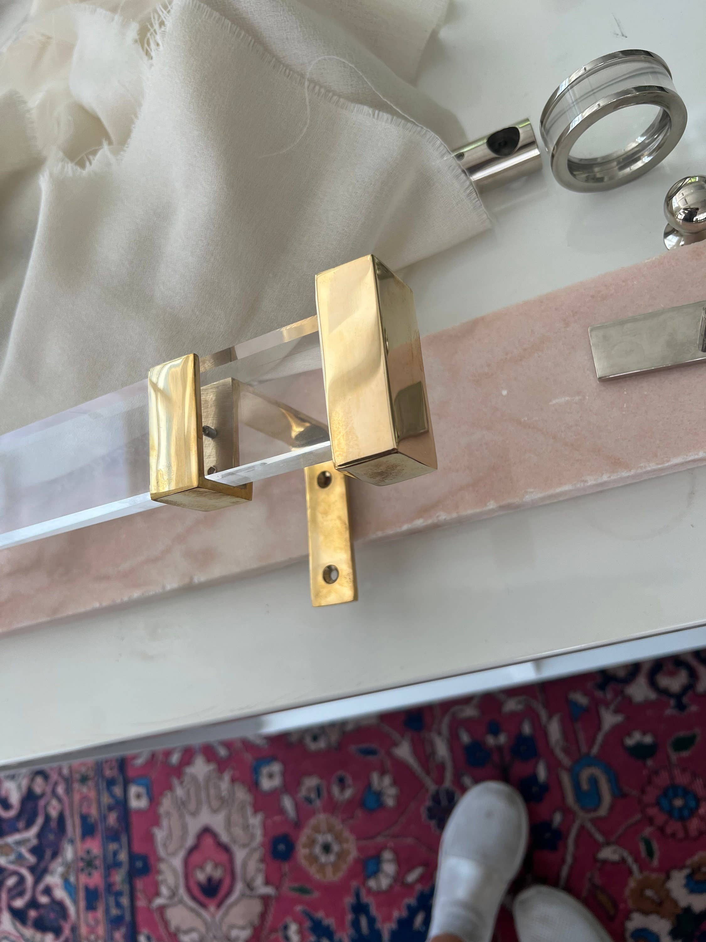 LuxHoldups - Wholesale Knob/Pull - Brass End Cap for Lucite Curtain Rod by Luxholdups9