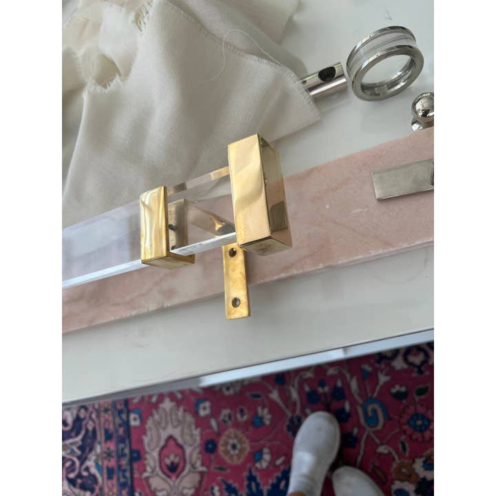 LuxHoldups - Wholesale Knob/Pull - Brass End Cap for Lucite Curtain Rod by Luxholdups9