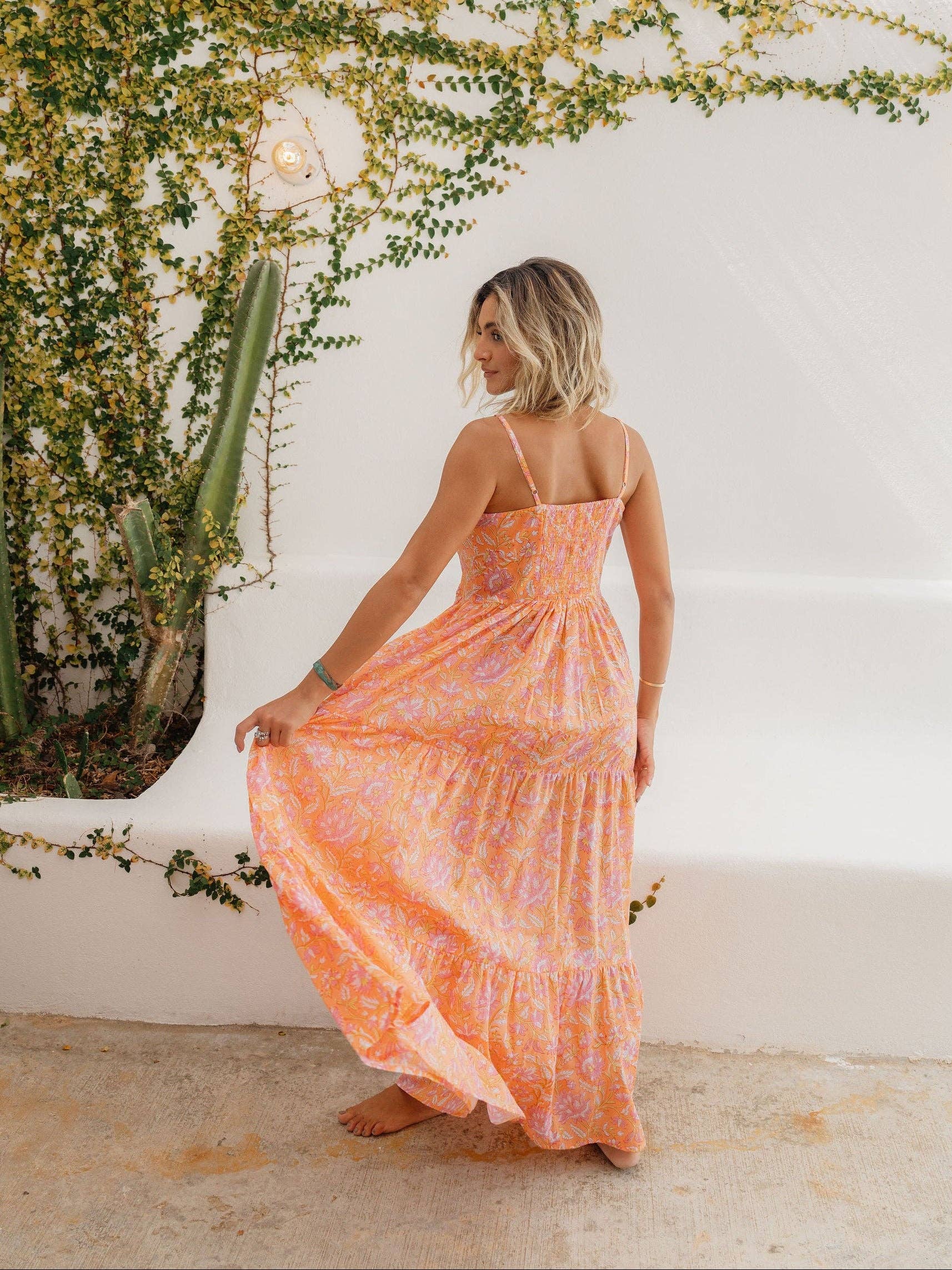 Guava Lane - Wholesale Dress - Women's - Mar y Sol Maxi Dress - Tangerine Sky1