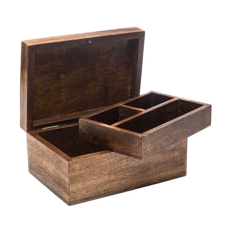 Matr Boomie Fair Trade - Wholesale Jewelry Box/Organizer - Aranyani Tree of Life Jewelry Box With Tray - Hand Carved3