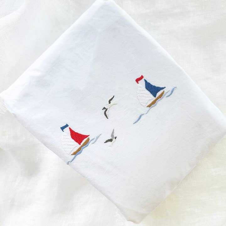 Crib Fitted Sheet Nautical for wholesale by Gordonsbury