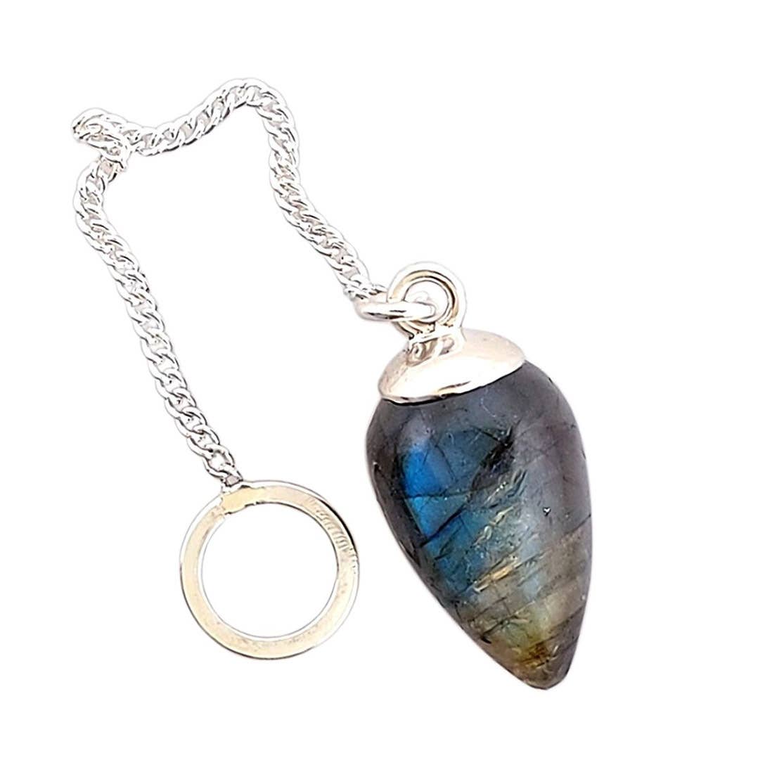 Crystal Earth Sterling – wholesale Pendulum board – Necklace Sterling Pendulums - Labradorite2