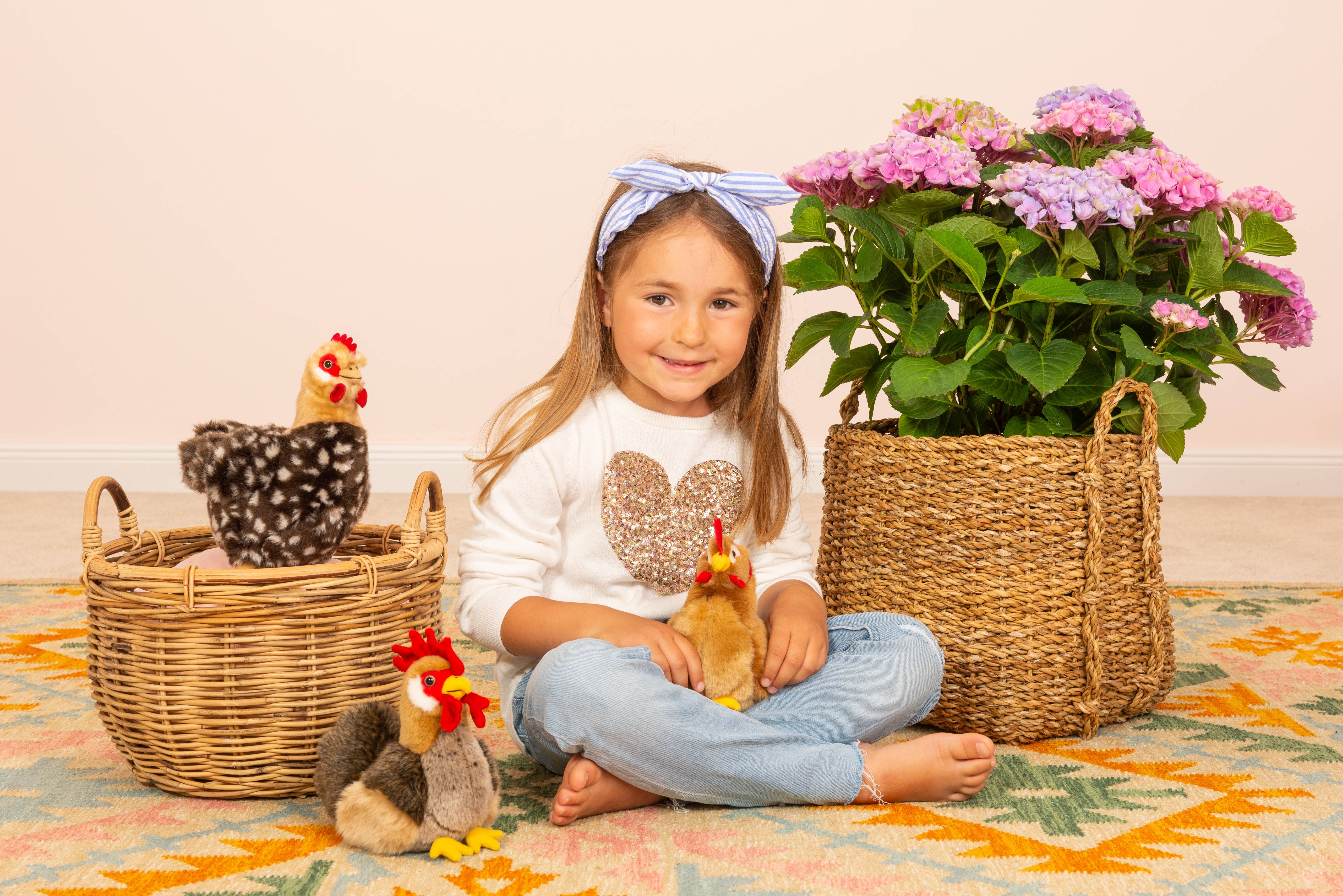 Teddy Hermann – Peluche - Crianças e bebés por atacado – Galinha em pé de 24 cm - pelúcia macia1