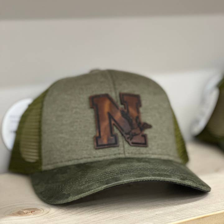 Sunshine and Jade - Wholesale Trucker Hat - Unisex - Nebraska Duck Hunting State Leather Patch Camo Hat2