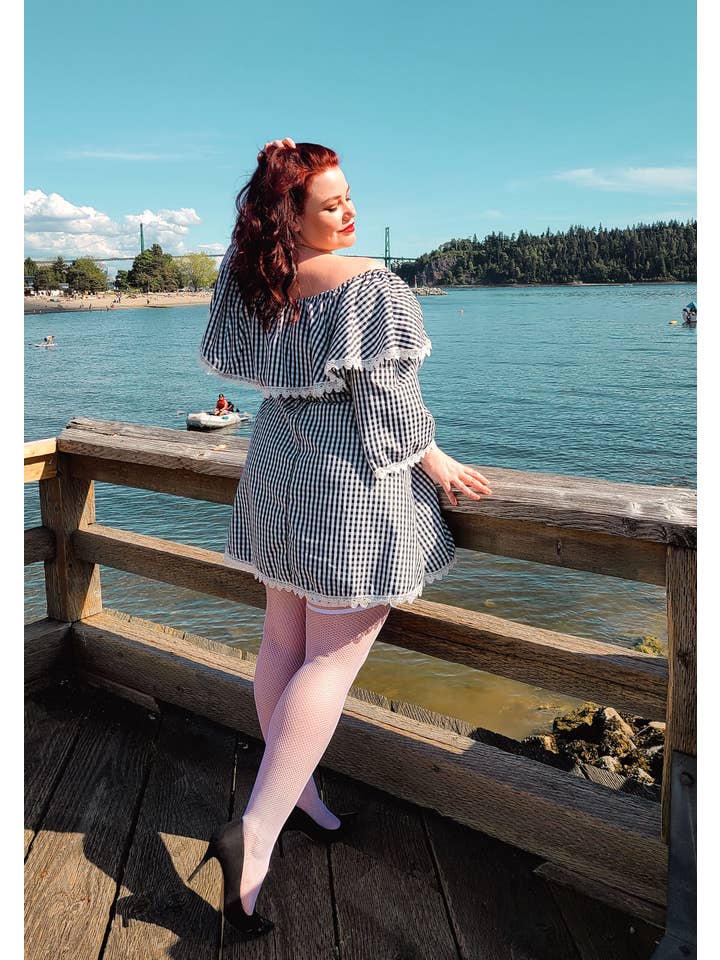 Kix'ies - Wholesale Stockings - Women's - Hosiery- Sammy White Fishnets Thigh-Highs Stockings7