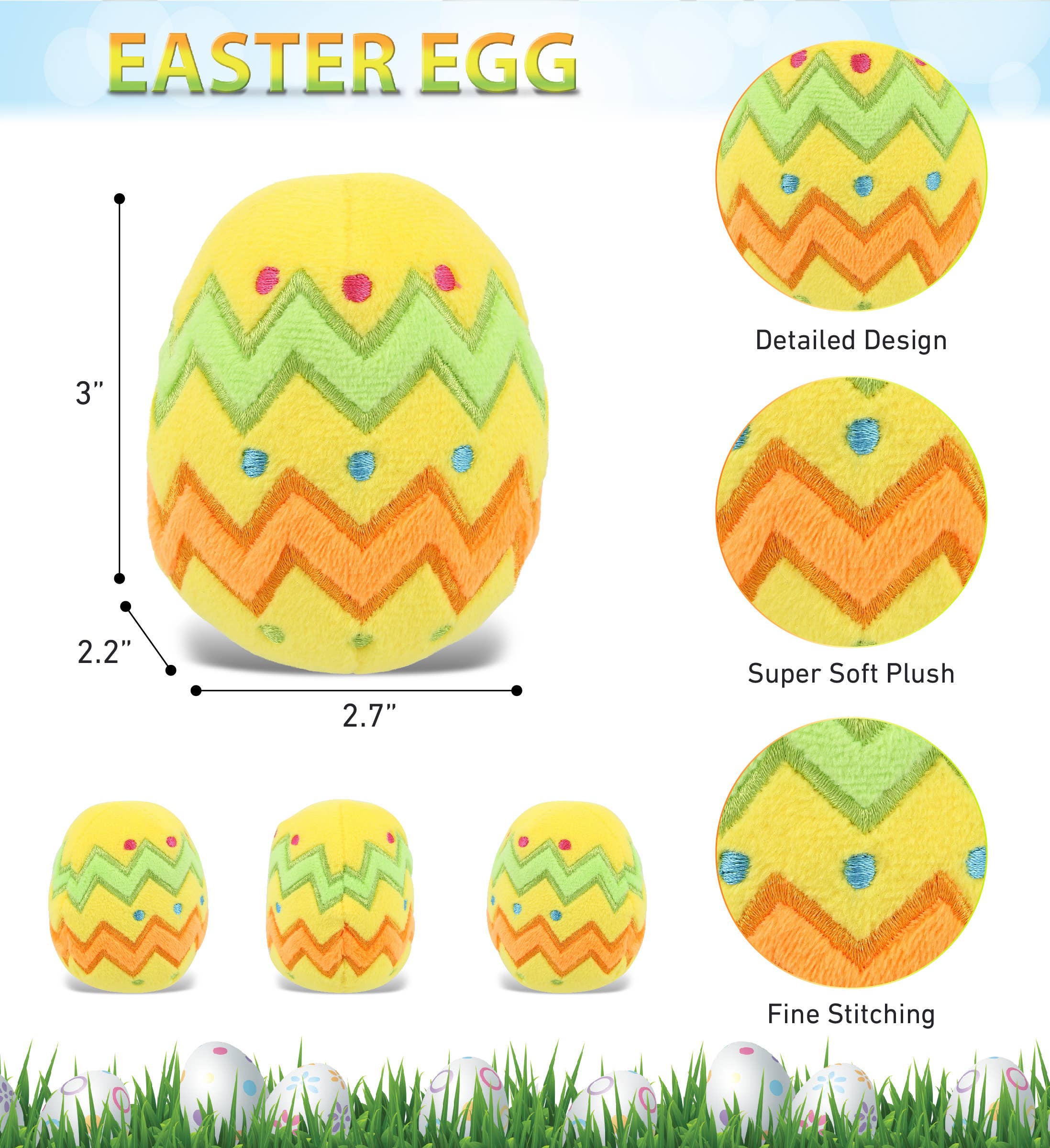 Cota Global - Vendita all'ingrosso Peluche - Bambini e neonati - Uovo di Pasqua in peluche - Grande1