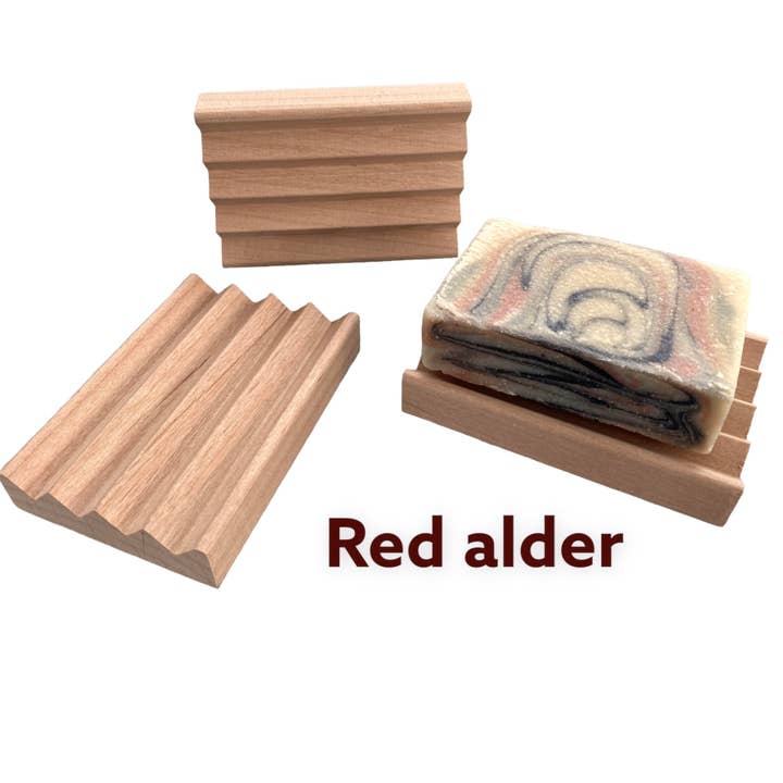 Howells Wood Products - Wholesale Kitchen Soap Dish - 12 ct. alder wood soap savers retail store shelf-ready0