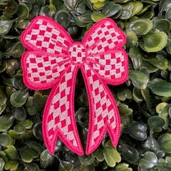 Perfect Chaos Accessories - Wholesale Patch - Cartoon Checkered Bow Embroidered Patches1