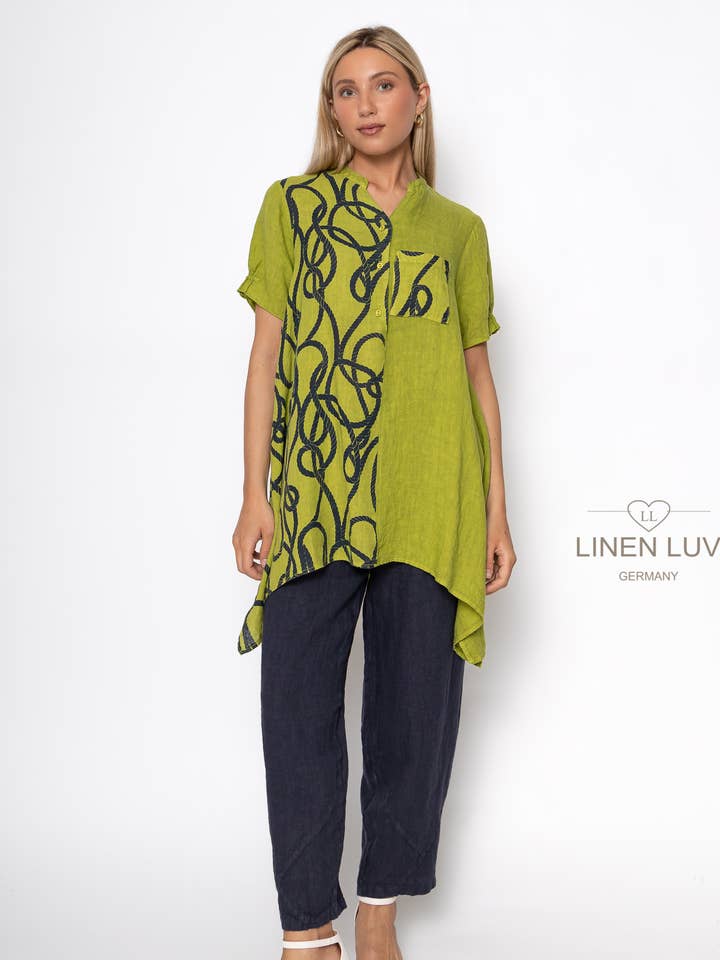 SS25 - Fransk Linne Topp Linen Luv (TP1488-196) för wholesale av LINEN LUV