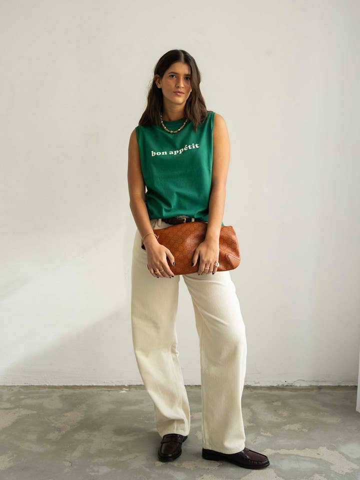 Le Mot - Wholesale Screen Printed T-Shirt - Women's - Bon Appétit Sleeveless T-shirt4