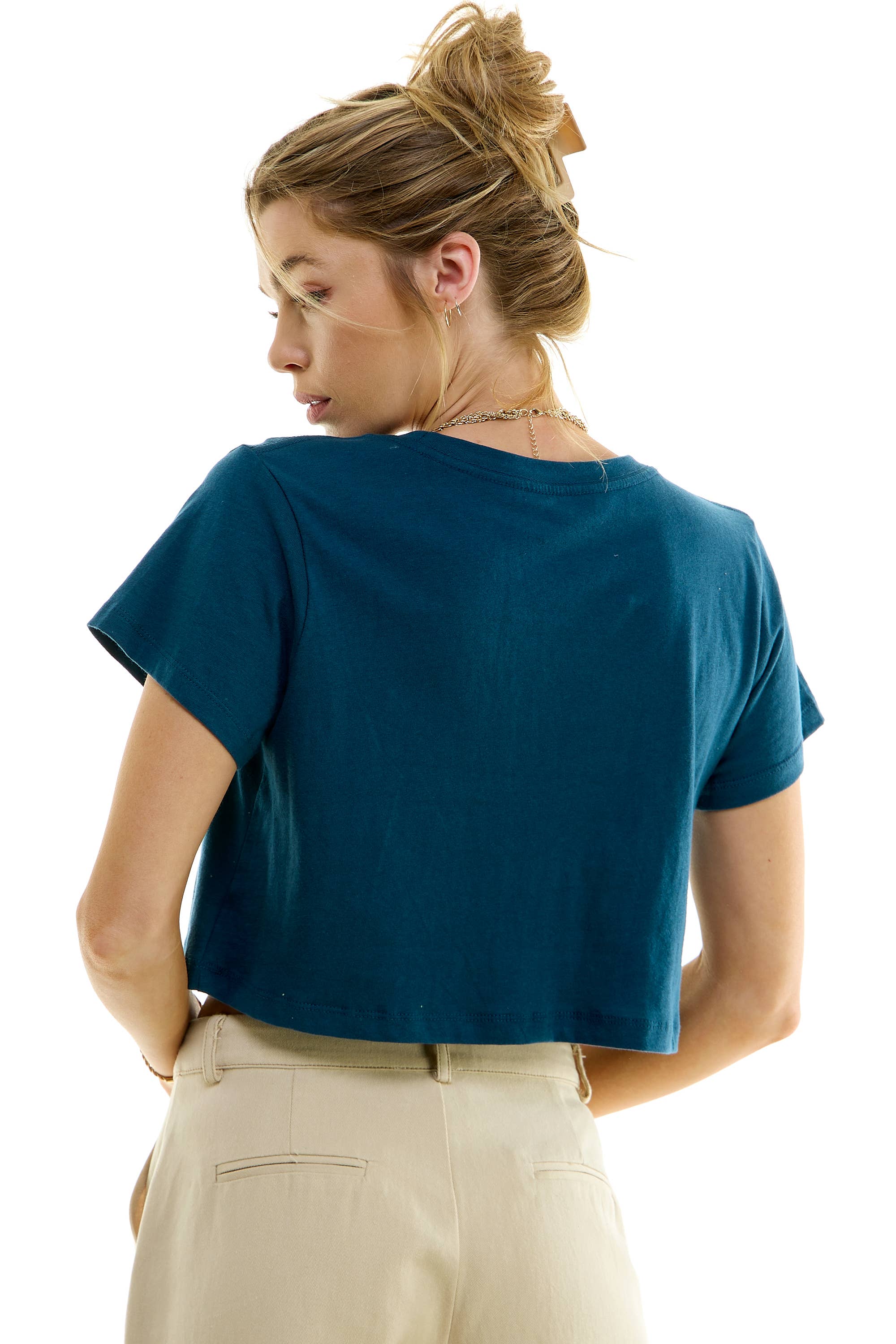 LOVING PEOPLE - Wholesale T-Shirt - Women's - Premium cotton boxy crop tops201