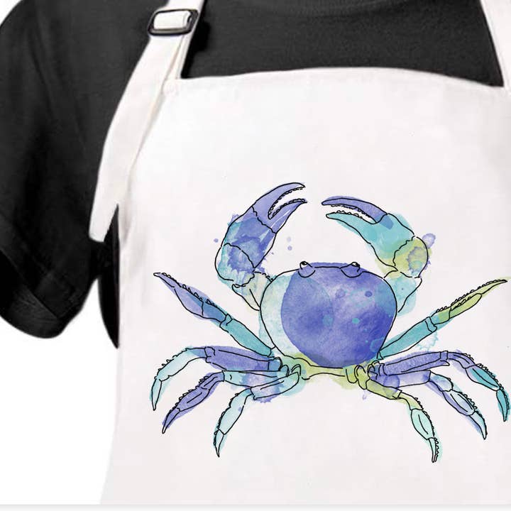 Blue Crab Apron for wholesale by M Design Studio Gifts