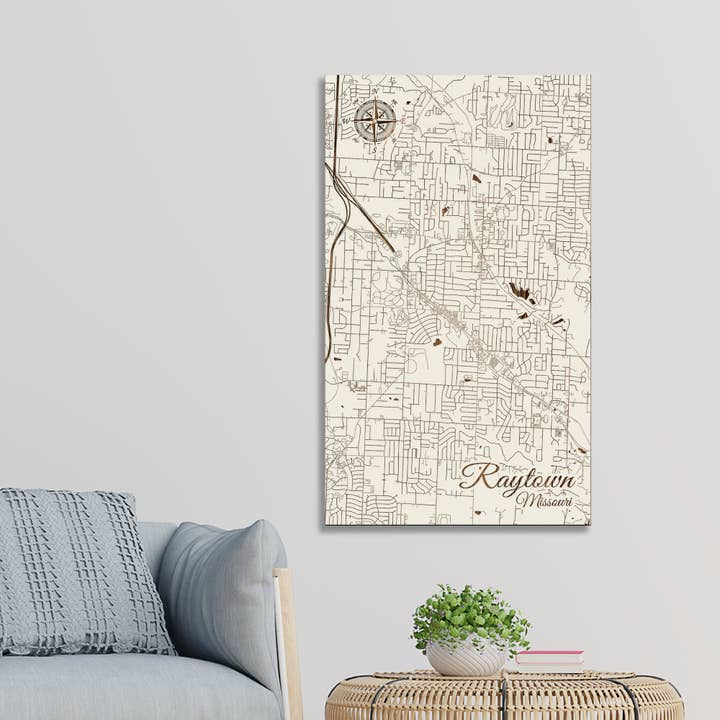 Missouri: Raytown Street Map for wholesale by Fire & Pine