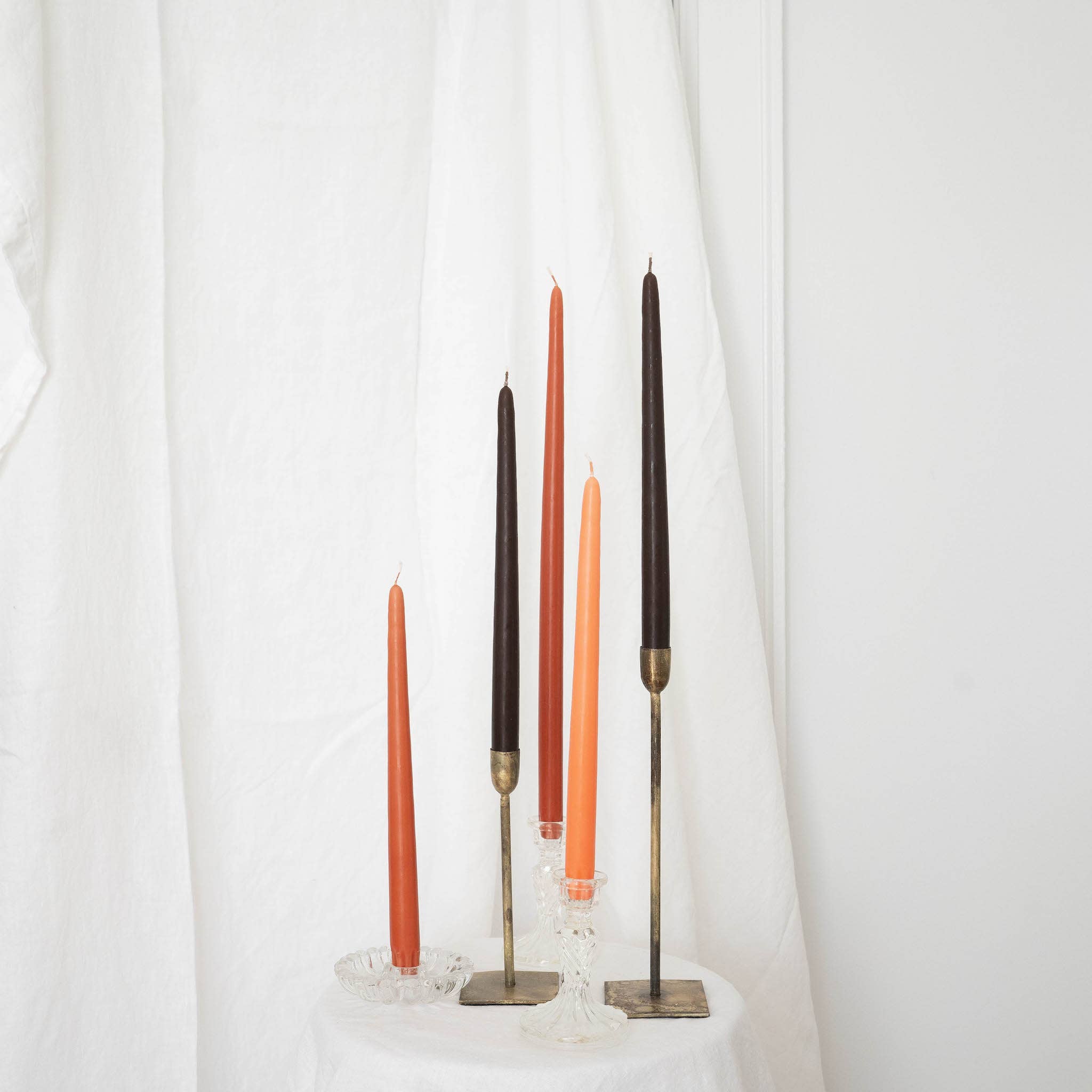 SOCCO Designs - Wholesale Tapered Candle/Candlestick - Taper Candles - Pair TERRACOTTA2