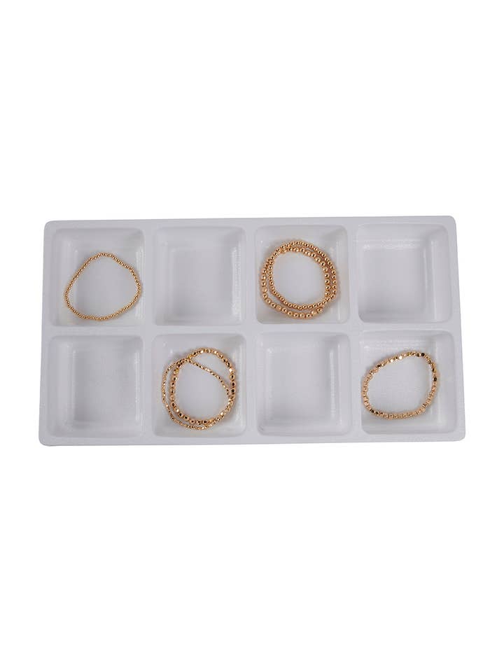 8 Section White Plastic Tray Inserts for wholesale by Store Supply Warehouse