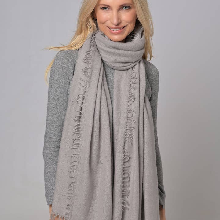 cute stuff GmbH – wholesale Halsduk - Dam – Bifeli-CS Lurex Cashmere halsduk i ask1