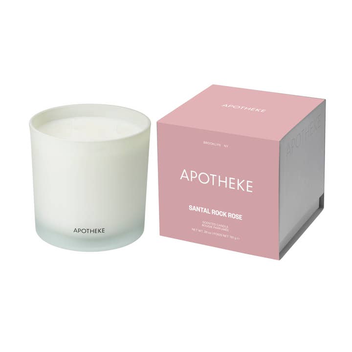 Santal Rock Rose 3-wick Candle for wholesale by Apotheke