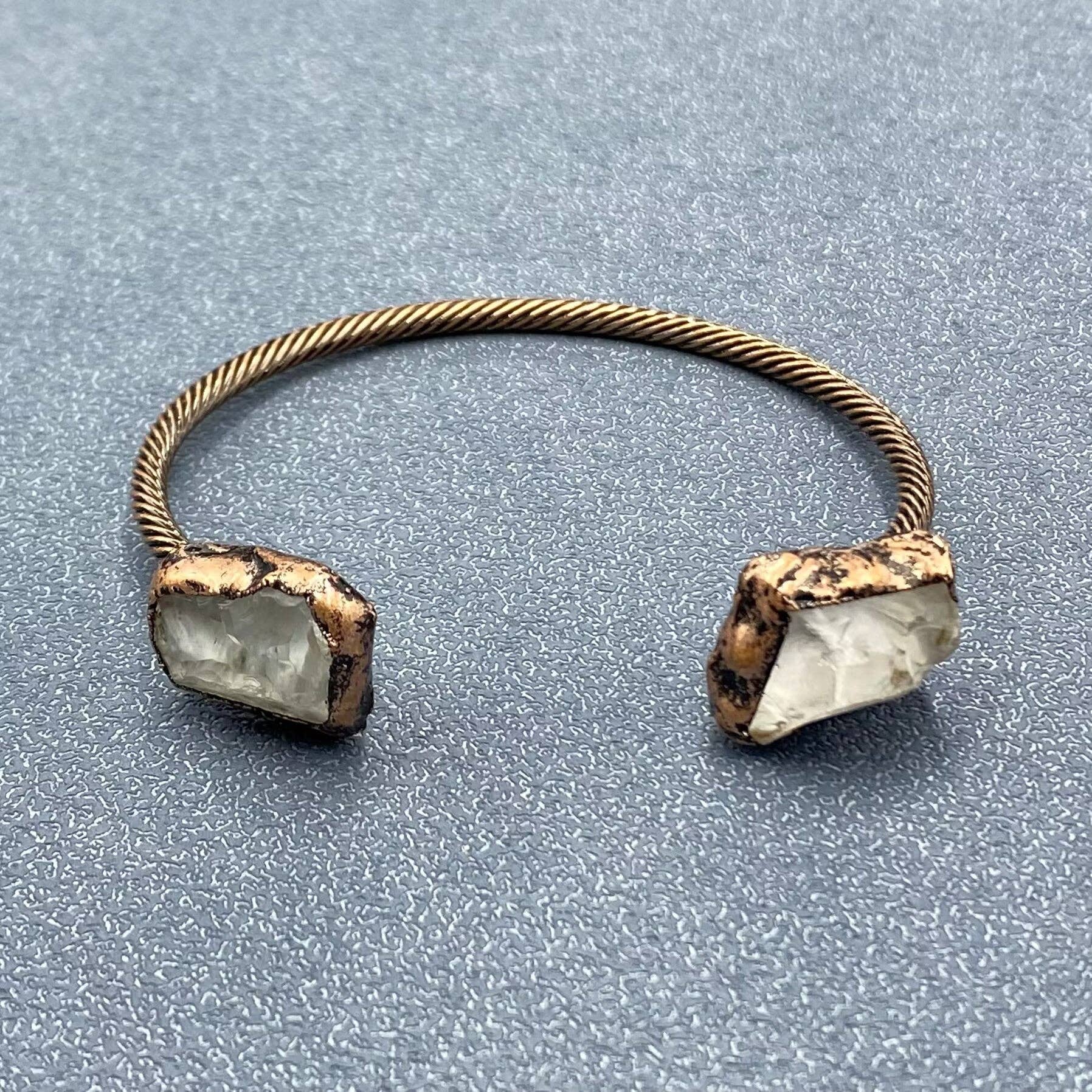 Mio Queena - Wholesale Cuff Bracelet - Vintage Natural Stone Retro Adjustable Cuff Bangle - CS6