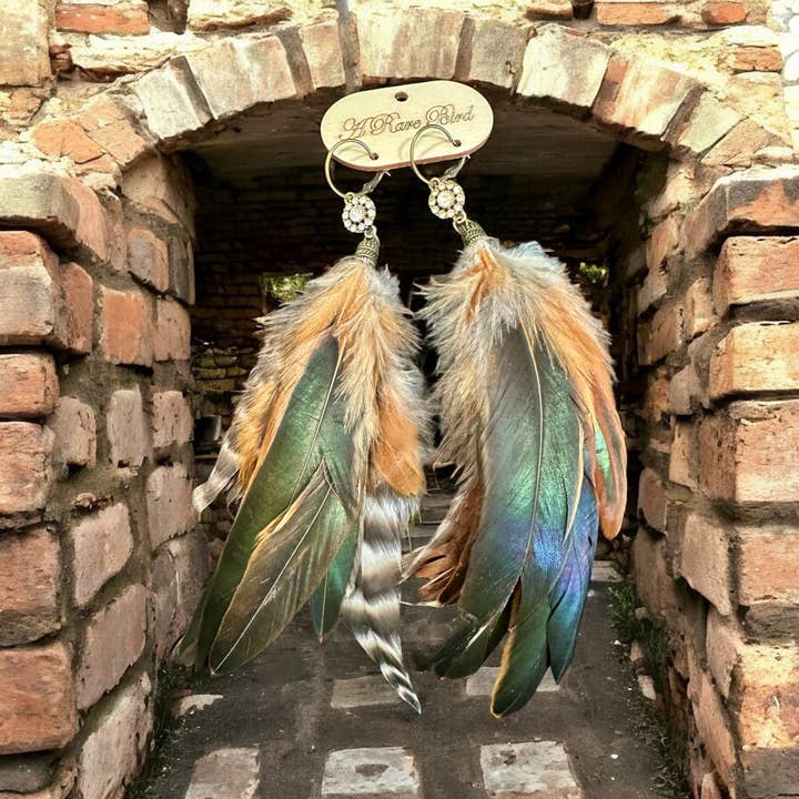 A Rare Bird Shop - Wholesale Dangle Earrings - Rhinestone Feather Earrings2