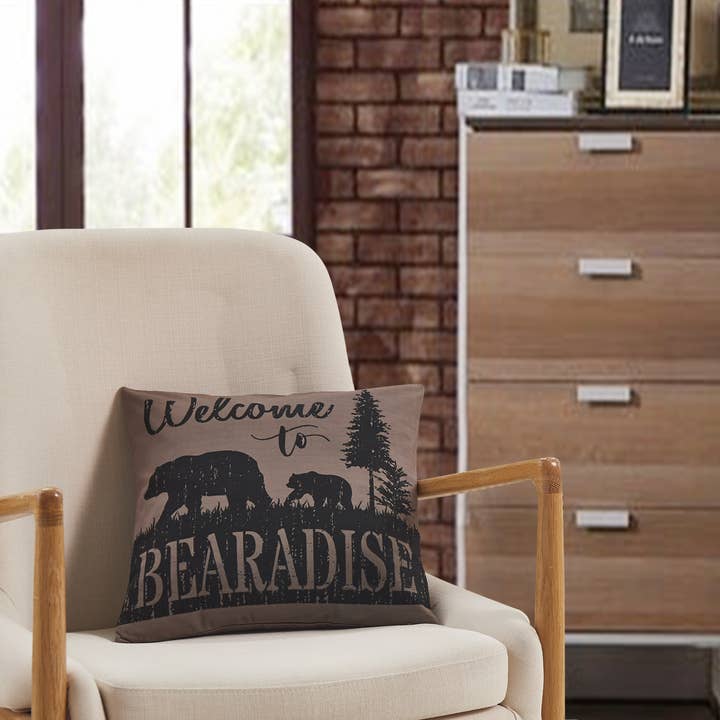 Duke Imports – Engroshandel Pyntepude – "Velkommen til Bearadise" Accentpude1