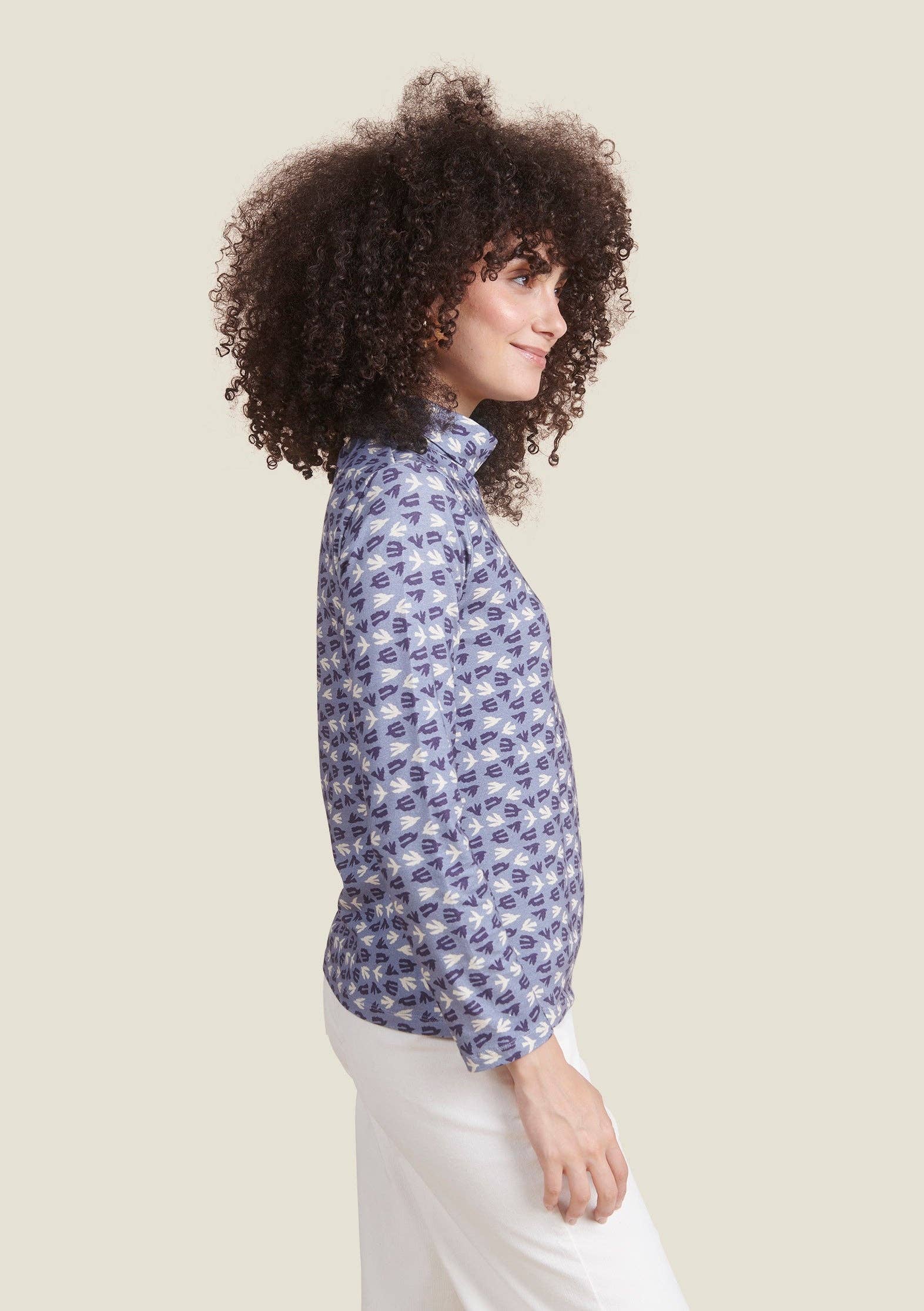 MADE IN SENS - Wholesale Knit Top - Women's - TECRO ENVOL BLUE TURTLENECK3