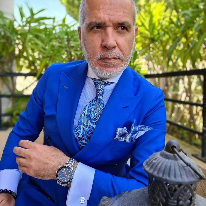 Gemelli Bitcoin In Argento Sterling 925 per la vendita all'ingrosso da parte di Gentleman Rogue