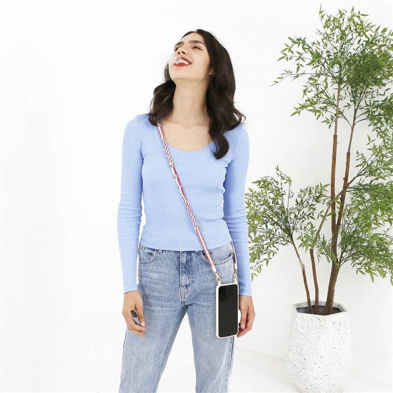 FurDecoration - Vente Sangle pour étui à téléphone - Chaîne de téléphone tissée à la main pour sac bandoulière : unique et élégante3