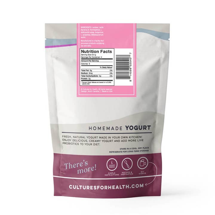 Cultures for Health - Wholesale DIY Food Kit - Traditional Flavor Yogurt Starter Culture (8 Count Case Pack