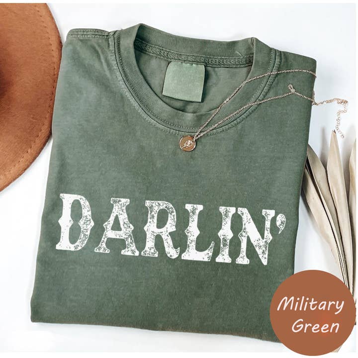 Darlin' Shirt, Western Country Girl Tee, Southern Style Tê and other Purchase Wholesale johnson t shirts. Free Returns & Net 60 Terms on Faire trending on Faire.