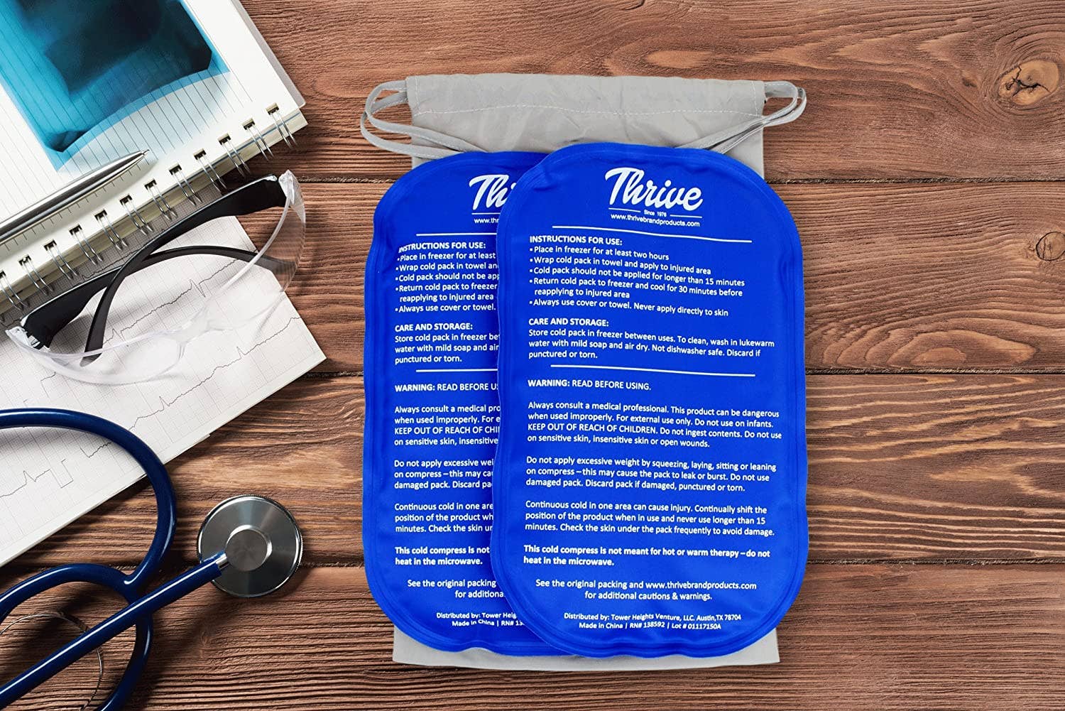 Thrive - Wholesale Ice Pack - Gel Ice Pack Cold Compress Large (2-Pack)3