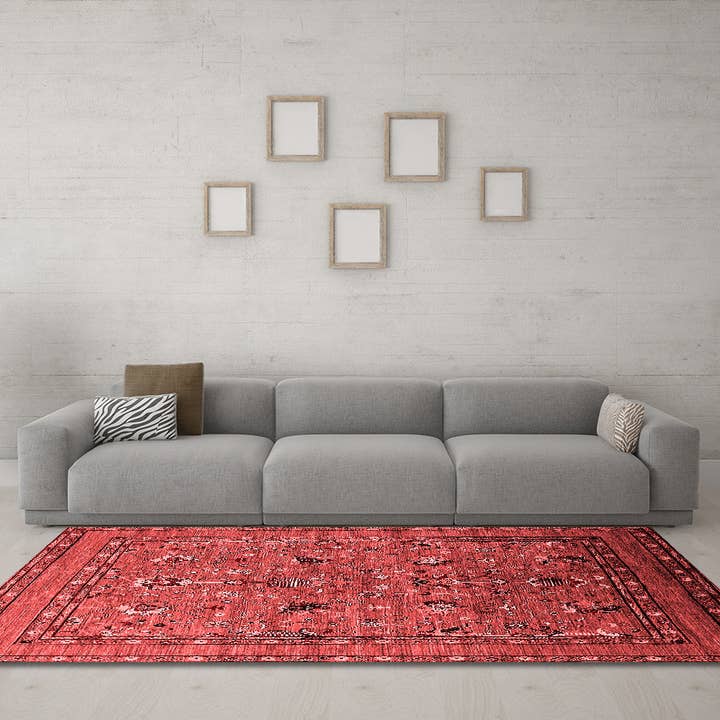 Machine Washable Oriental Red Industrial Area Rugs for wholesale by Ahgly